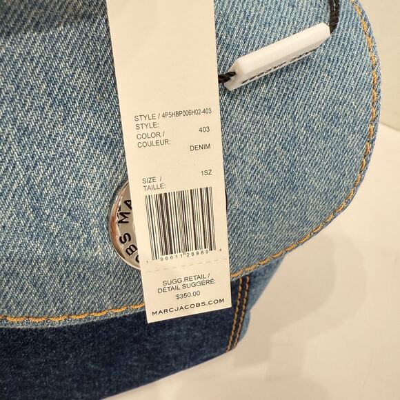 Last 1‼️Marc Jacobs Turnlock Medium Backpack 4P5HBP006H02 DENIM $350 - Picture 15 of 16